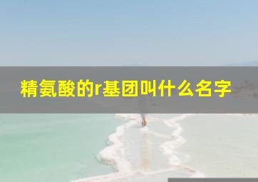 精氨酸的r基团叫什么名字