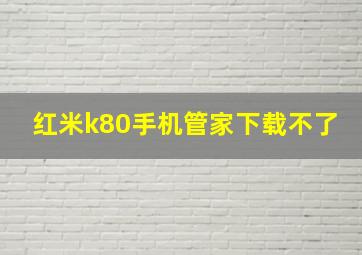 红米k80手机管家下载不了