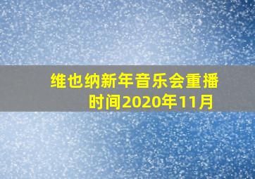 维也纳新年音乐会重播时间2020年11月