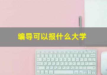 编导可以报什么大学