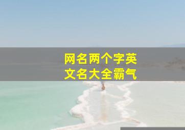 网名两个字英文名大全霸气