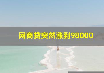 网商贷突然涨到98000