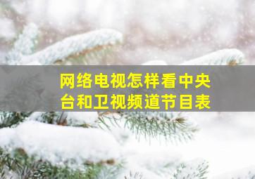 网络电视怎样看中央台和卫视频道节目表