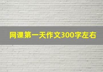 网课第一天作文300字左右