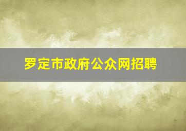 罗定市政府公众网招聘