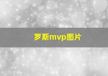 罗斯mvp图片