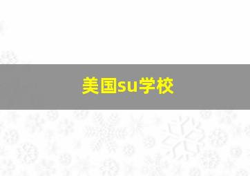 美国su学校