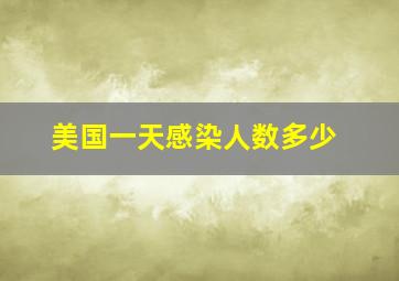 美国一天感染人数多少