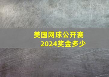 美国网球公开赛2024奖金多少