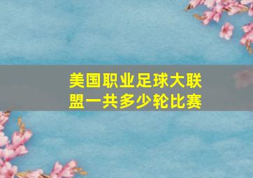 美国职业足球大联盟一共多少轮比赛