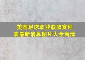 美国足球职业联盟赛程表最新消息图片大全高清