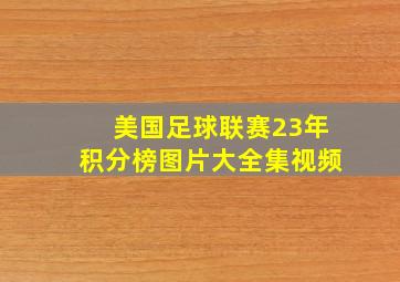 美国足球联赛23年积分榜图片大全集视频