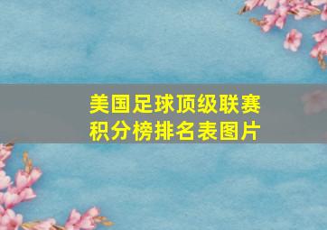 美国足球顶级联赛积分榜排名表图片