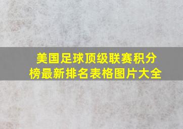 美国足球顶级联赛积分榜最新排名表格图片大全