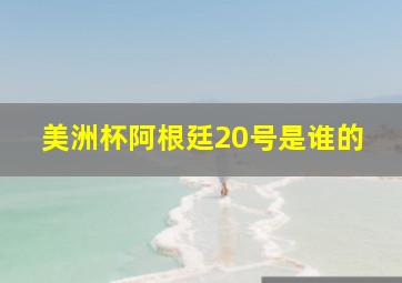 美洲杯阿根廷20号是谁的