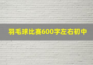 羽毛球比赛600字左右初中