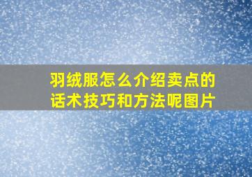 羽绒服怎么介绍卖点的话术技巧和方法呢图片