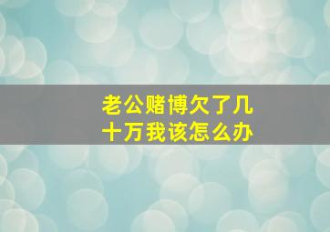 老公赌博欠了几十万我该怎么办