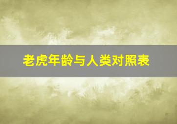 老虎年龄与人类对照表