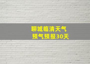 聊城临清天气预气预报30天