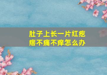 肚子上长一片红疙瘩不痛不痒怎么办