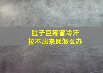 肚子巨疼冒冷汗拉不出来屎怎么办