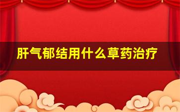 肝气郁结用什么草药治疗