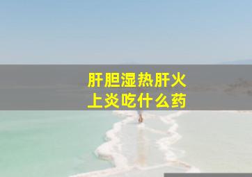 肝胆湿热肝火上炎吃什么药