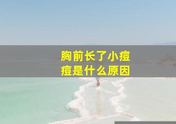 胸前长了小痘痘是什么原因