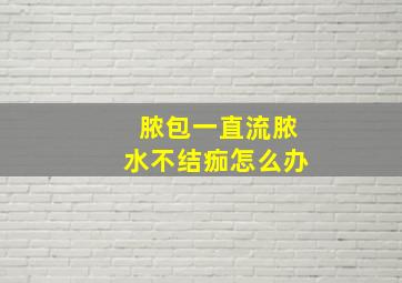 脓包一直流脓水不结痂怎么办