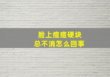 脸上痘痘硬块总不消怎么回事