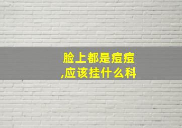 脸上都是痘痘,应该挂什么科