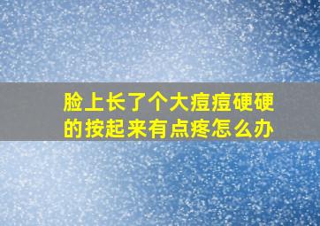 脸上长了个大痘痘硬硬的按起来有点疼怎么办