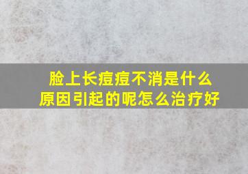 脸上长痘痘不消是什么原因引起的呢怎么治疗好