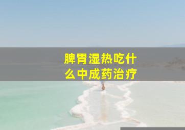 脾胃湿热吃什么中成药治疗