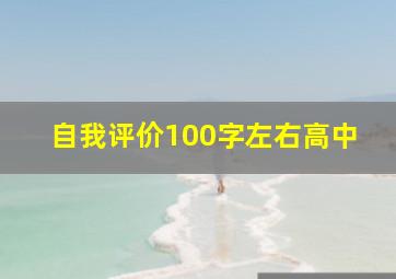 自我评价100字左右高中