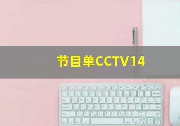 节目单CCTV14