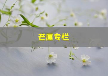 芒厘专栏