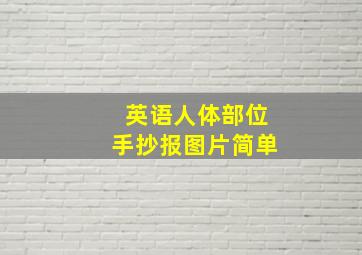 英语人体部位手抄报图片简单