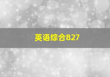 英语综合827