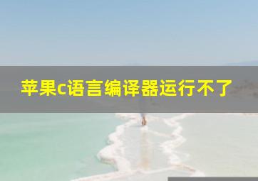 苹果c语言编译器运行不了