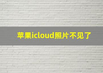 苹果icloud照片不见了