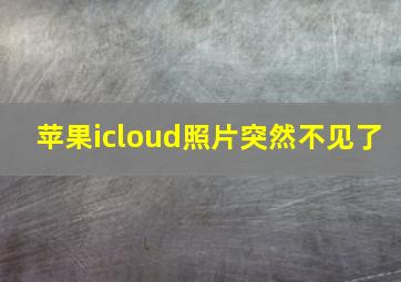 苹果icloud照片突然不见了