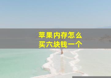 苹果内存怎么买六块钱一个