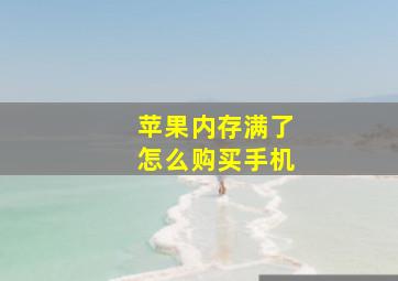 苹果内存满了怎么购买手机