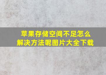 苹果存储空间不足怎么解决方法呢图片大全下载