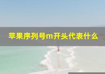 苹果序列号m开头代表什么