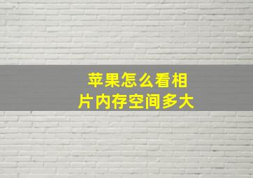 苹果怎么看相片内存空间多大