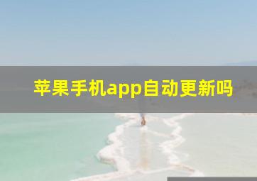 苹果手机app自动更新吗