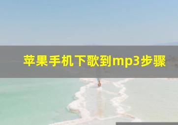 苹果手机下歌到mp3步骤